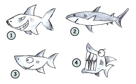 450x280 Drawing A Cartoon Shark - Cute Shark Drawing