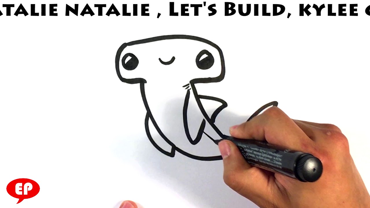 1280x720 How To Draw A Hammerhead Shark - Cute Shark Drawing