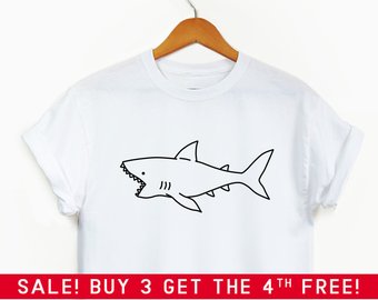 340x270 Shark Drawing Etsy - Cute Shark Drawing