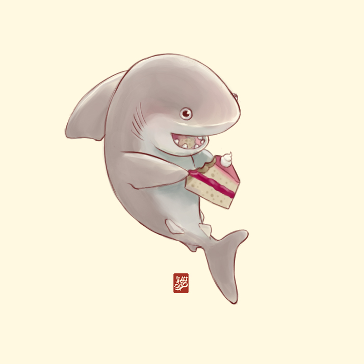 714x714 Cute Baby Shark Drawing - Cute Shark Drawing