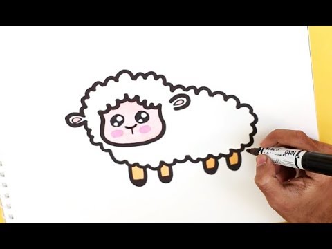 Cute Sheep Drawing at PaintingValley.com | Explore collection of Cute ...