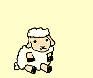 300x250 Cute Sheep Drawing - Cute Sheep Drawing