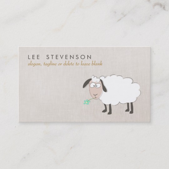 540x540 Cute Sheep Drawing Child's Business Card - Cute Sheep Drawing