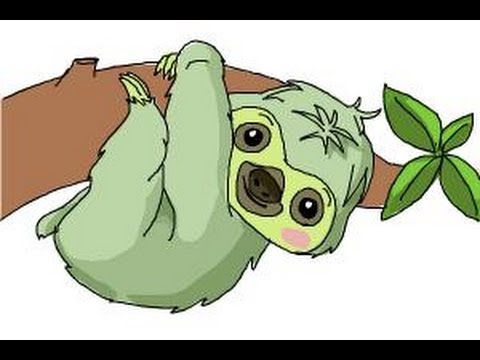 480x360 How To Draw A Sloth - Cute Sloth Drawing