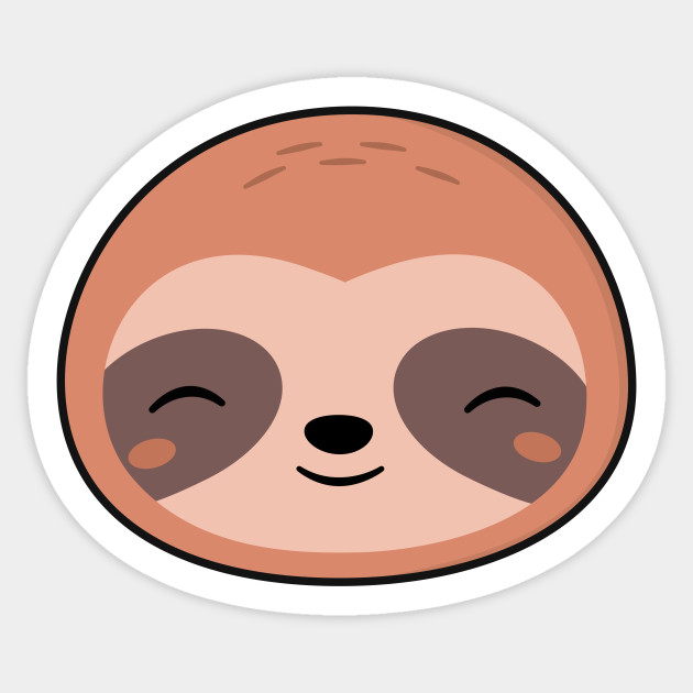 630x630 Kawaii Cute Sloth Face - Cute Sloth Drawing