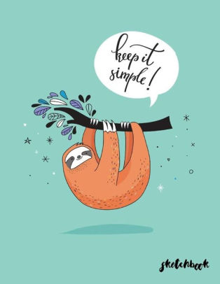 314x406 keep it simple sketchbook cute sloth sketchbook for girls - Cute Sloth Drawing