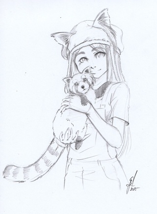 320x434 Idhreen's Selfcharacter She Asked Me To Draw Her Alterego - Cute Smile Drawing