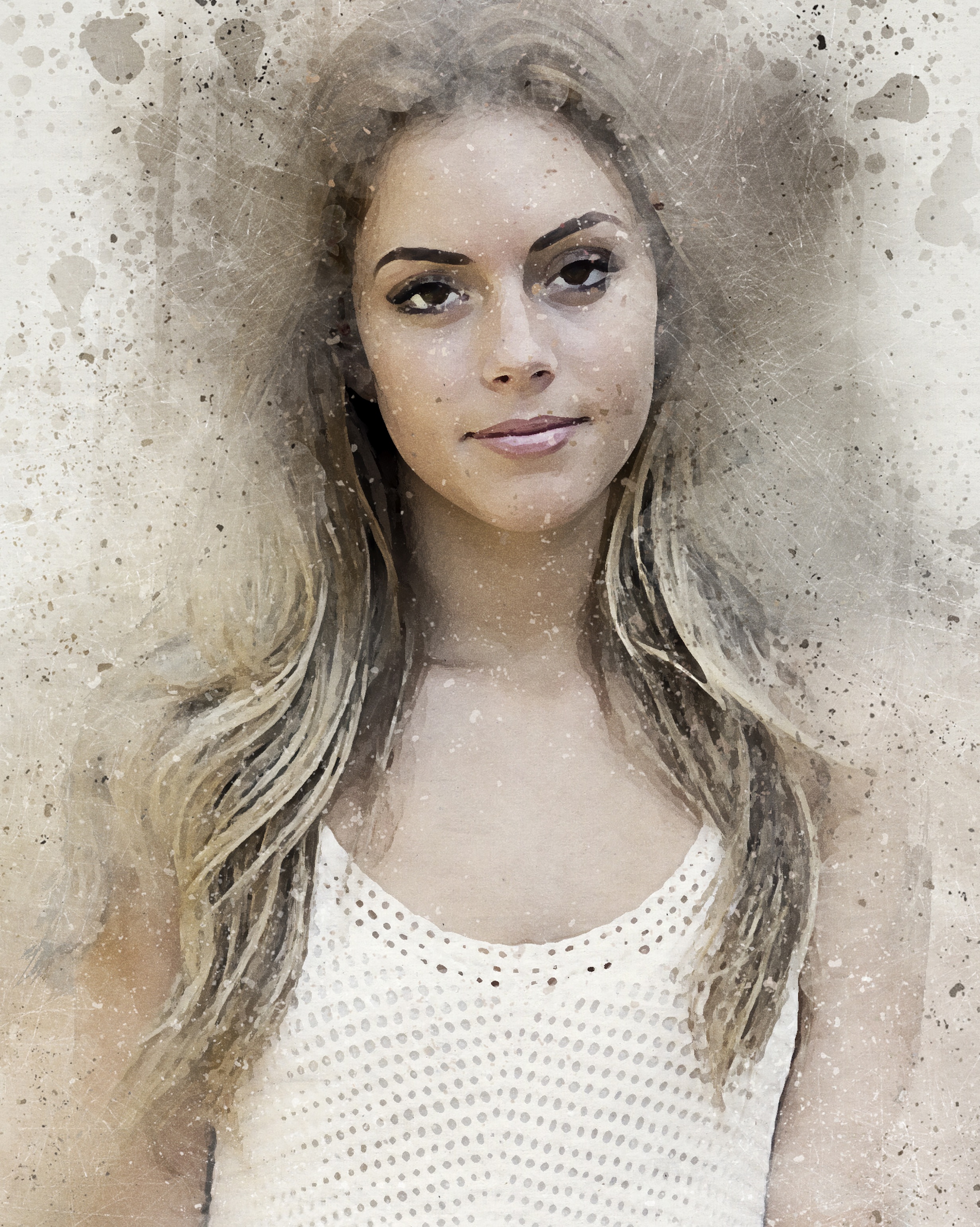 2464x3083 Free Images Person, People, White, Cute, Female, Young, Green - Cute Smile Drawing