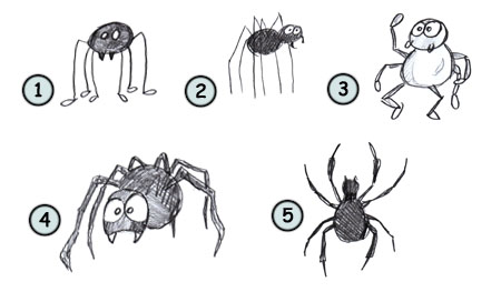 450x263 How To Draw A Spider - Cute Spider Drawing