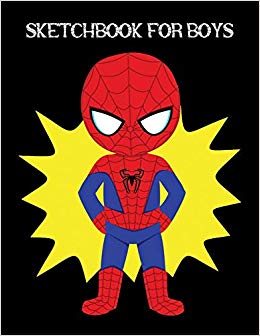 260x336 Sketchbook For Boys Cute Spider Man Theme Practice How To Draw - Cute Spider Drawing