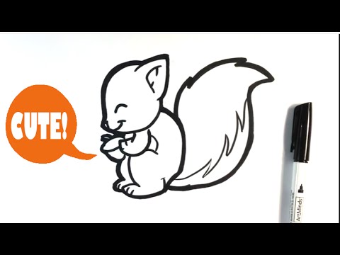 480x360 How To Draw A Squirrel - Cute Squirrel Drawing