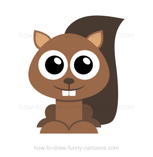 500x511 How To Draw A Squirrel - Cute Squirrel Drawing