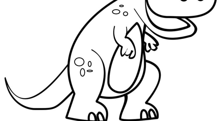 728x393 Exelent Cute T Rex Coloring - Cute T Rex Drawing