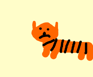 300x250 Sad Cute Tiger Drawing - Cute Tiger Drawing