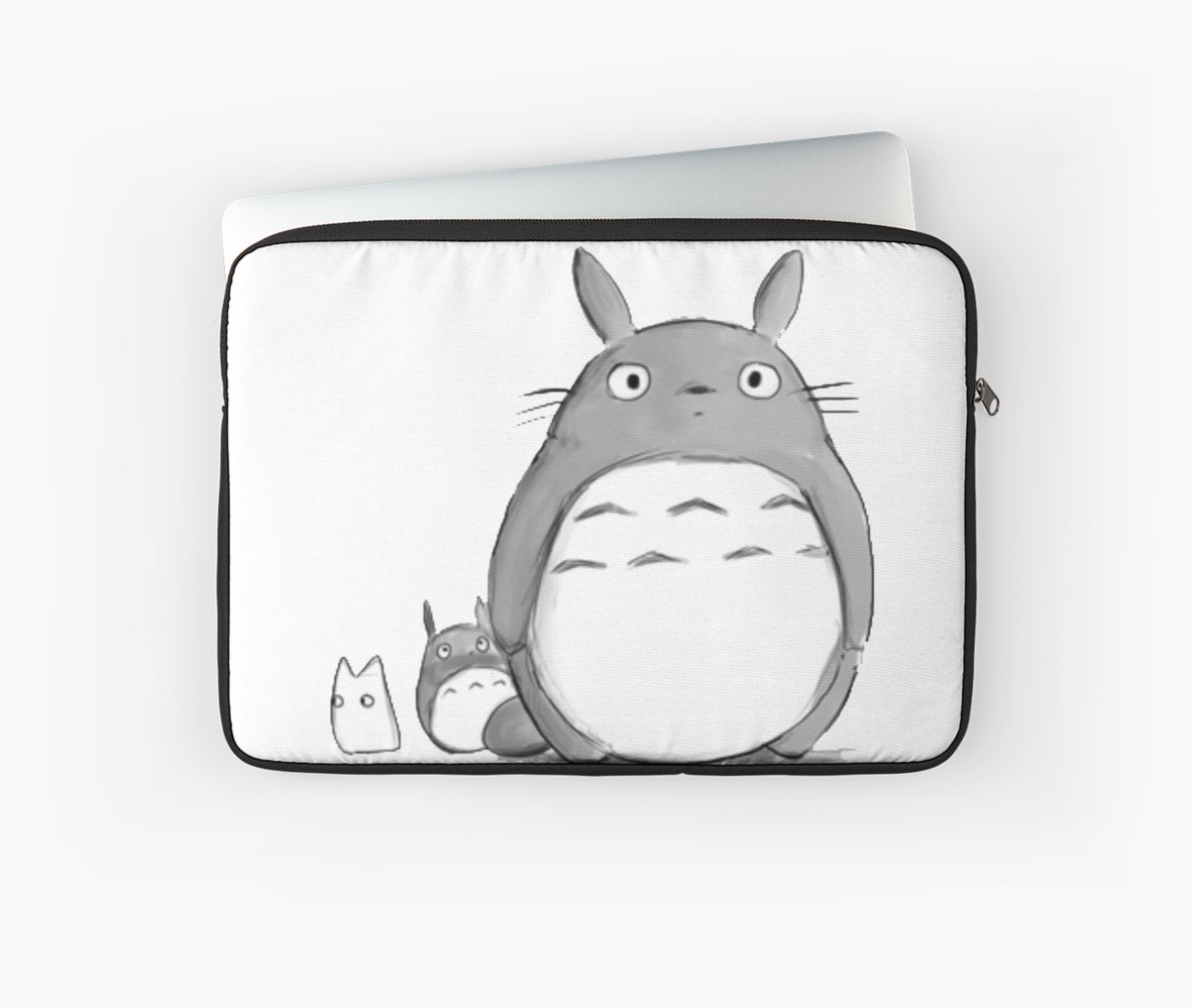1181x999 cute totoro and friends laptop sleeve - Cute Totoro Drawing