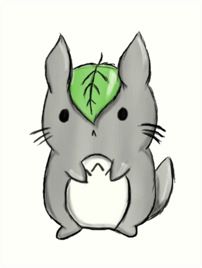 413x549 cute totoro ! art prints - Cute Totoro Drawing