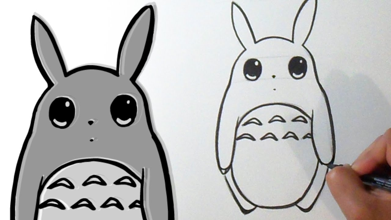 1280x720 dibujar a totoro kawaii - Cute Totoro Drawing