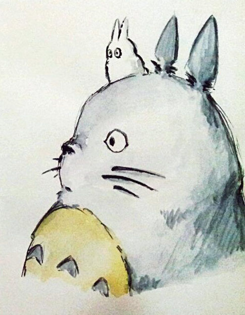 485x624 ghibli gabble to to ro, totoro! to to ro, totoro! - Cute Totoro Drawing