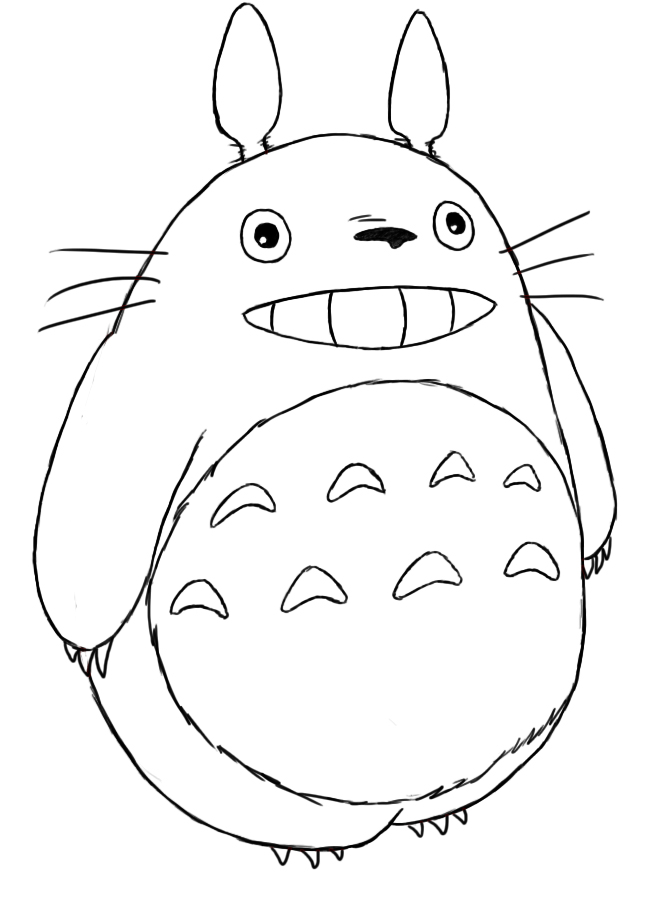 666x902 how to draw totoro - Cute Totoro Drawing