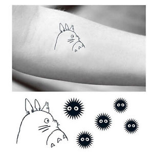 295x300 waterproof temporary tattoo stickers cute totoro cartoon designs - Cute Totoro Drawing