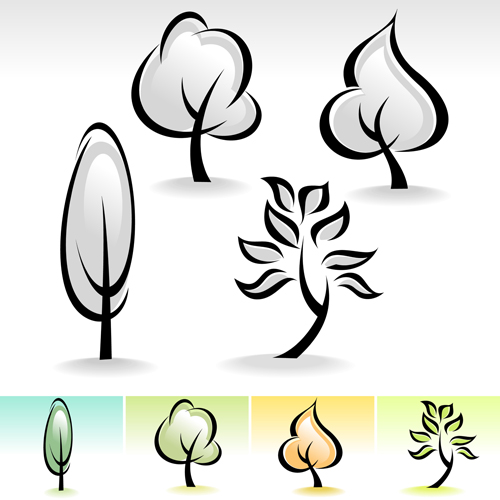 500x500 Drawing Cute Tree Vector Graphics Free Download - Cute Tree Drawing