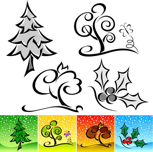 499x496 Drawing Cute Tree Vector Graphics Free Vector In Encapsulated - Cute Tree Drawing