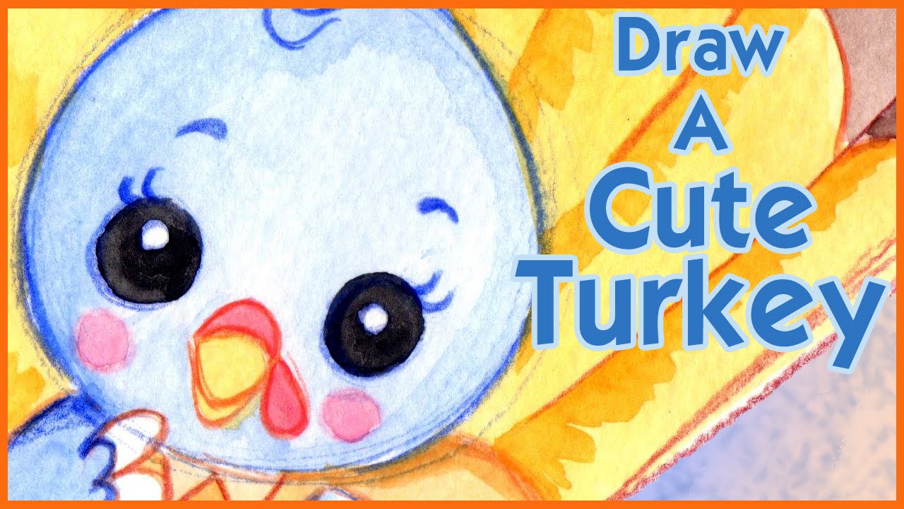 1280x720 How To Draw A Cute Turkey Kawaii - Cute Turkey Drawing