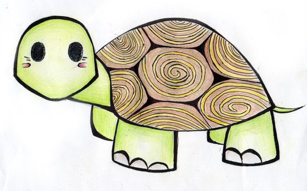 600x373 Cute Turtle Drawing Tumblr Into Their Turtle Shell Cute - Cute Turtle Drawing