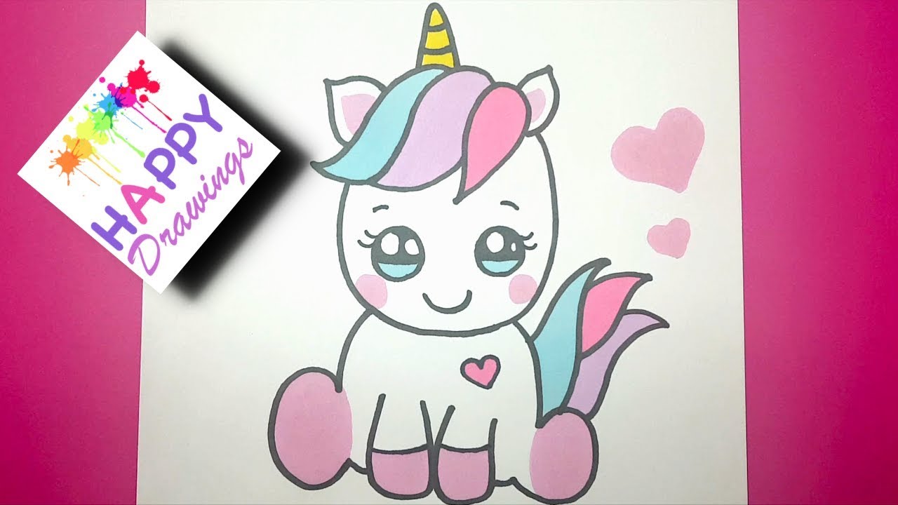 1280x720 How To Draw A Cute Unicorn Easy - Cute Unicorn Drawings