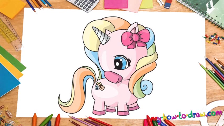 854x480 How To Draw A Cute Unicorn - Cute Unicorn Drawings