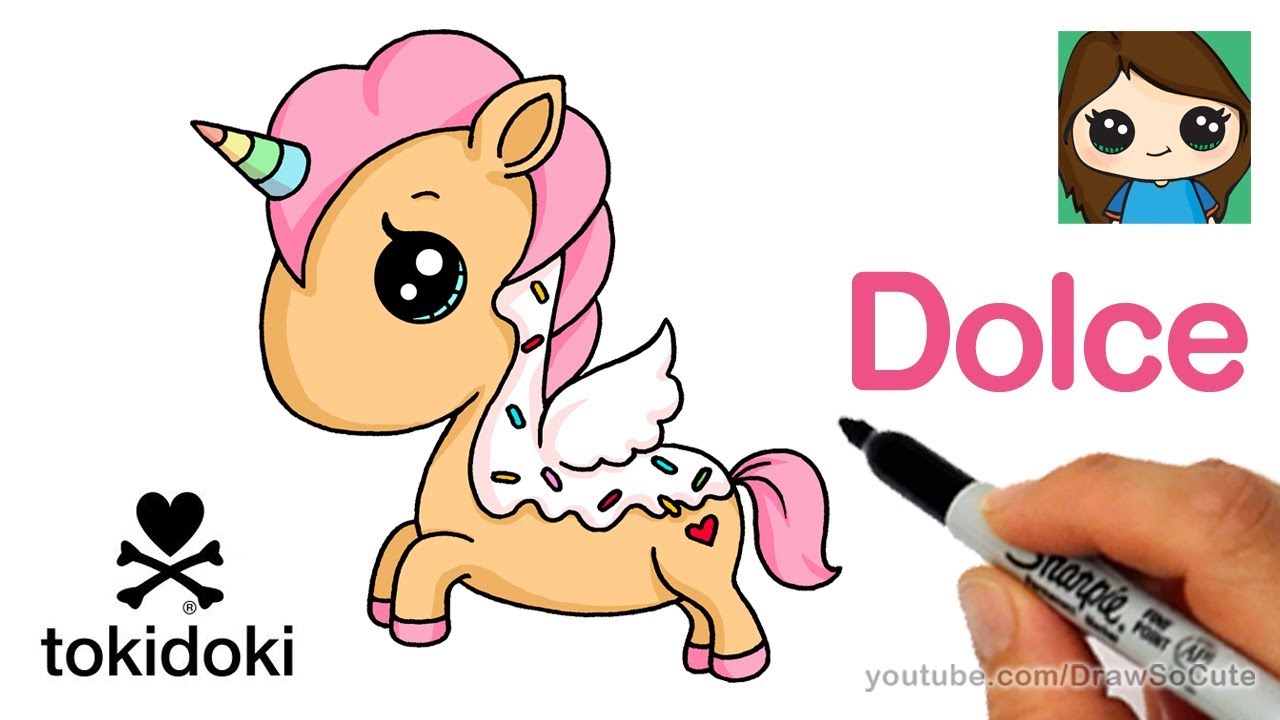 1280x720 How To Draw A Cute Unicorn Easy Dolce Tokidoki - Cute Unicorn Drawings