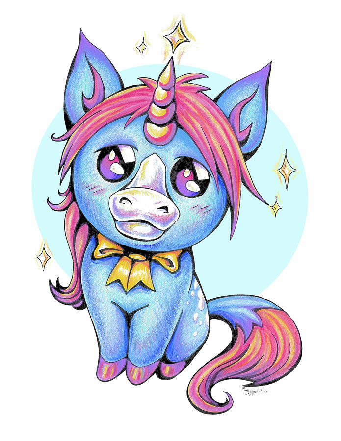 695x900 Cute Unicorn I Drawing - Cute Unicorn Drawings