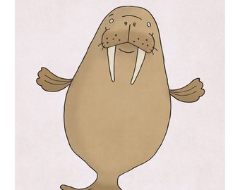340x270 cute walrus drawing - Cute Walrus Drawing