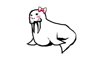 300x250 cute walrus drawing - Cute Walrus Drawing