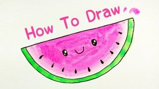 320x180 How To Draw Cute Watermelon Easy Drawing Tutorial For Beginner - Cute Watermelon Drawing
