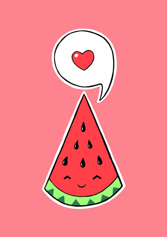 544x770 Watermelon New Media - Cute Watermelon Drawing