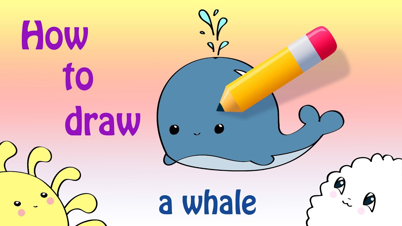 1280x720 How To Draw A Cute Whale ^ ^ - Cute Whale Drawing