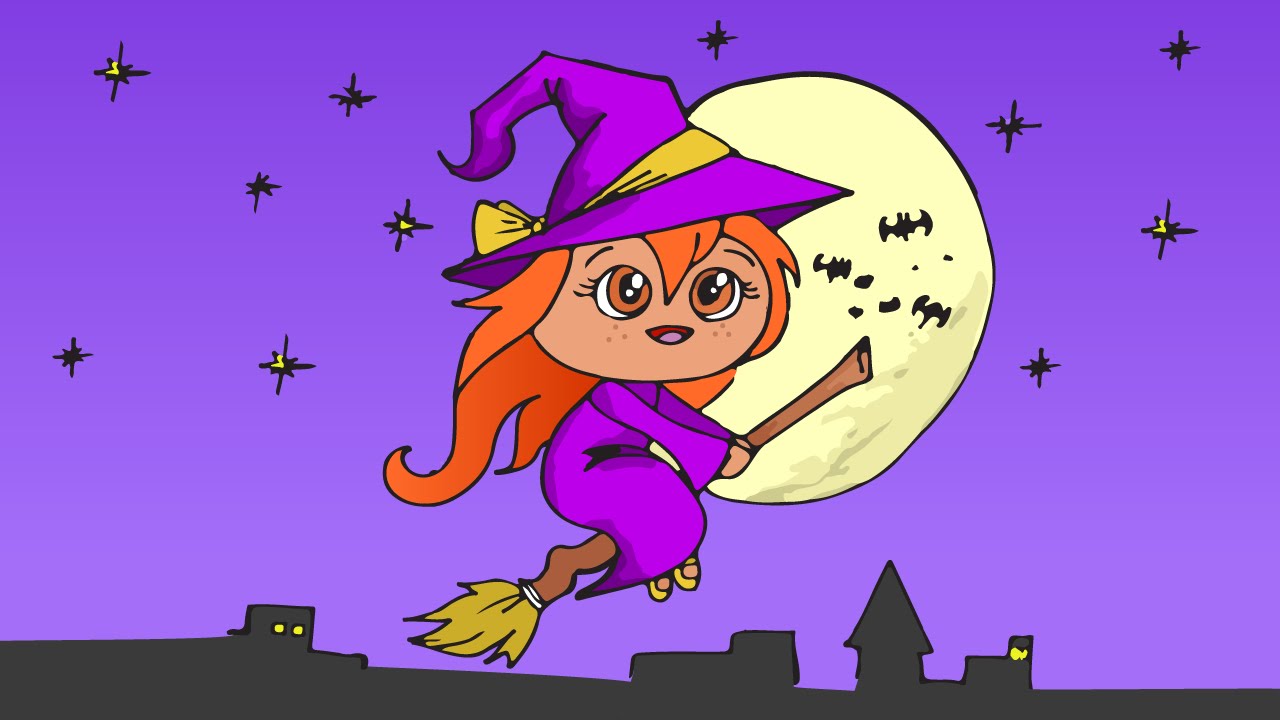 1280x720 How To Draw A Cute Witch - Cute Witch Drawing