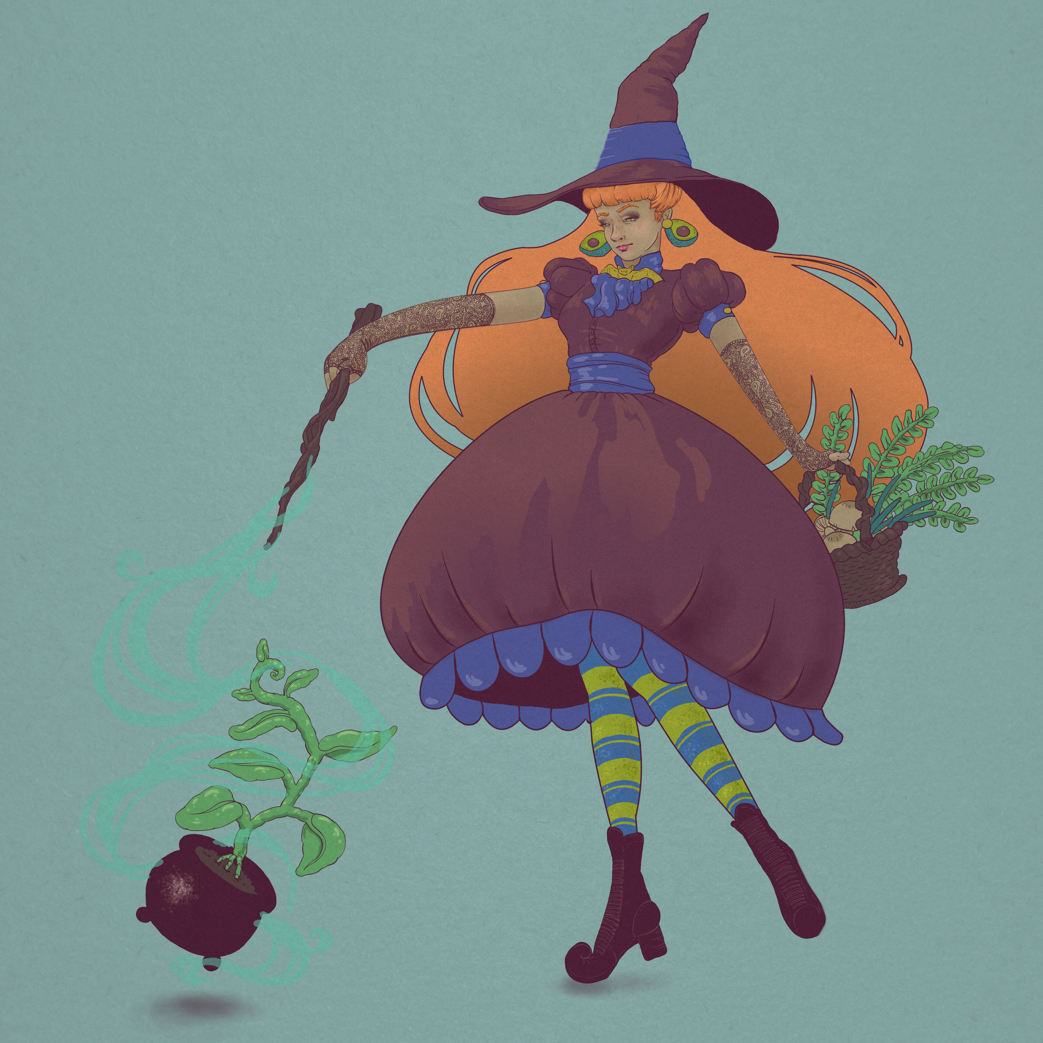 3612x3612 Cute Witch Illustrations - Cute Witch Drawing