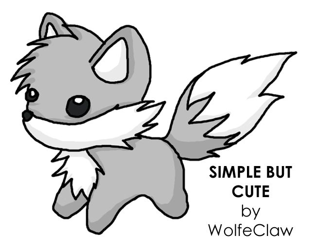 650x517 Simple But Cute - Cute Wolf Drawings