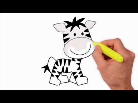480x360 Coloring Pages How To Draw A Cute Zebra - Cute Zebra Drawing