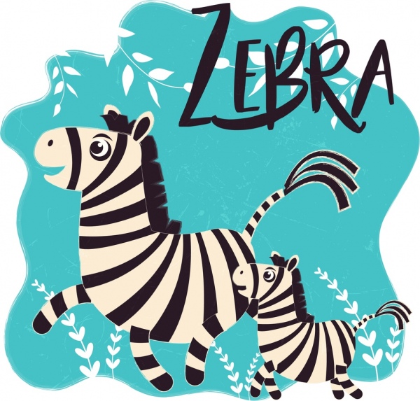 600x573 Zebra Drawing Cute Cartoon Design Free Vector In Adobe Illustrator - Cute Zebra Drawing