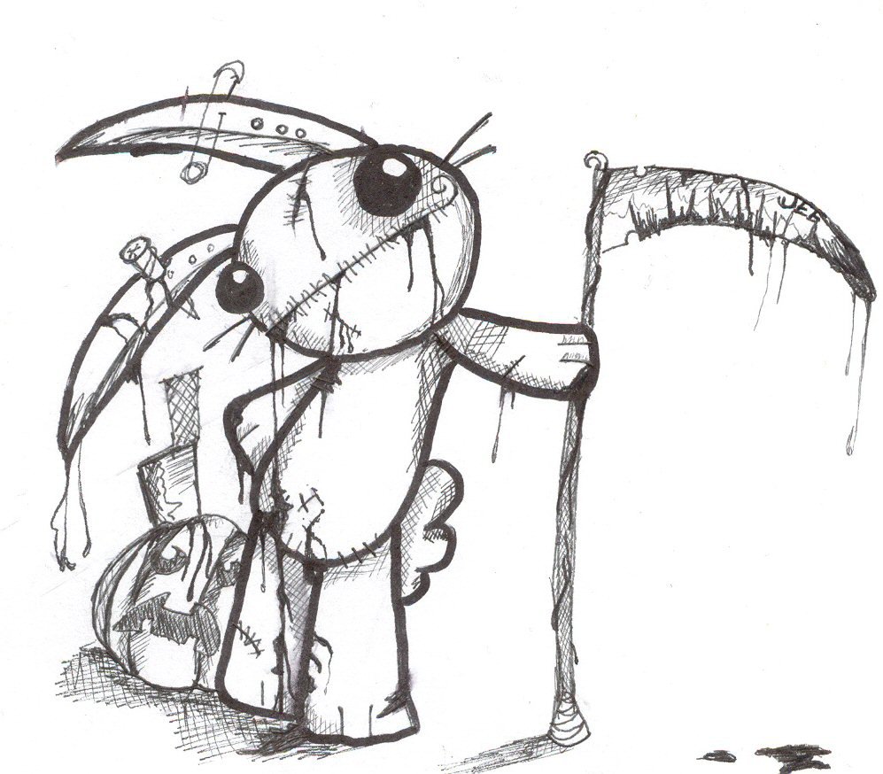 997x874 Cute Zombie Realistic Drawing Drawing Skill - Cute Zombie Drawing