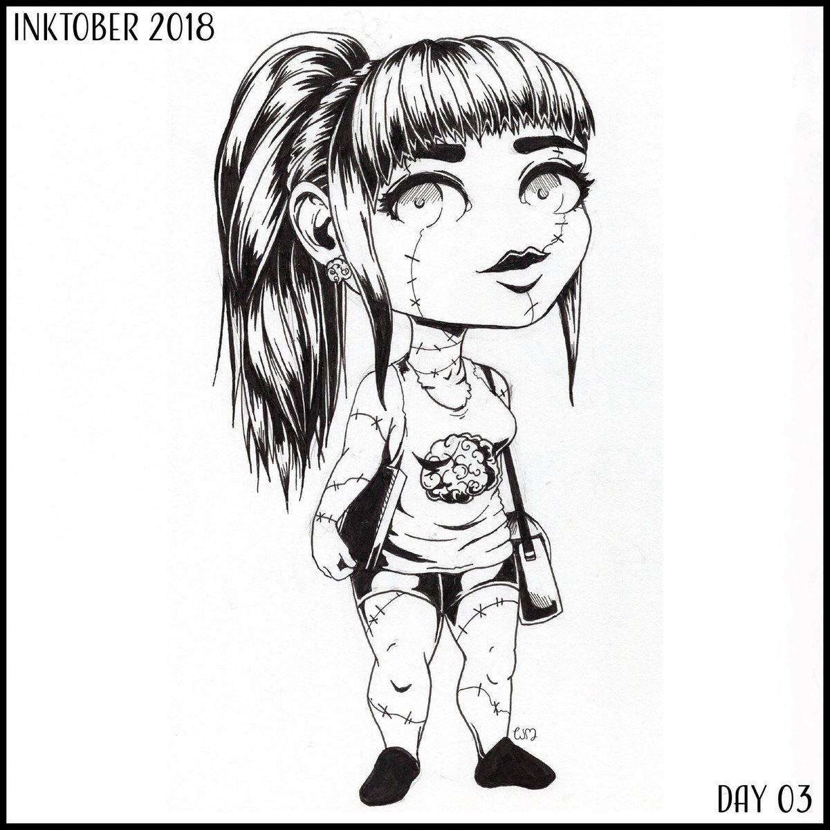1200x1200 Wmiller Art On Twitter Inktober Day Cute Zombie - Cute Zombie Drawing