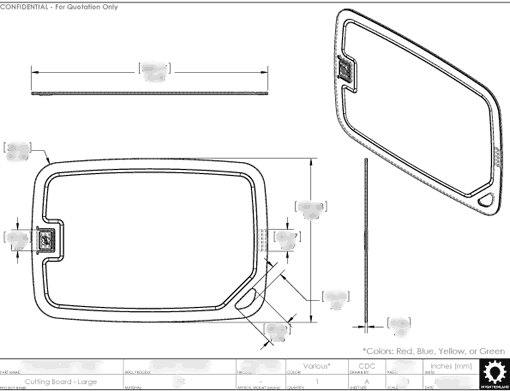510x391 Cutting Board - Cutting Board Drawing