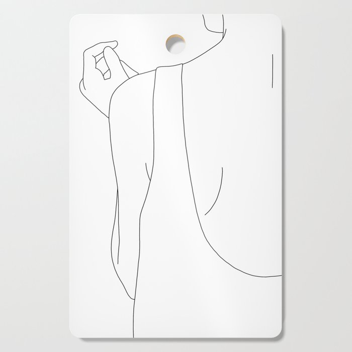 700x700 Fashion Illustration Line Drawing - Cutting Board Drawing
