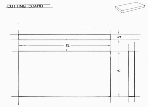 500x362 Plate Cutting Board Mechanical Drawing - Cutting Board Drawing