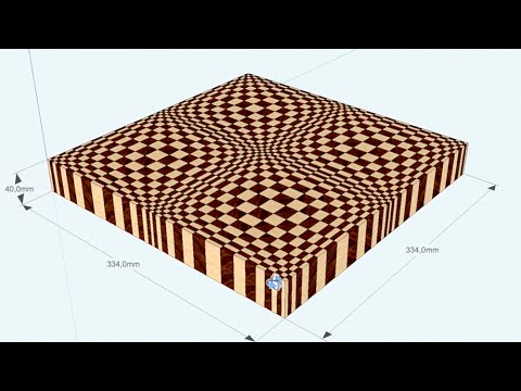 480x360 sketchup drawing a butterfly end grain cutting board - Cutting Board Drawing