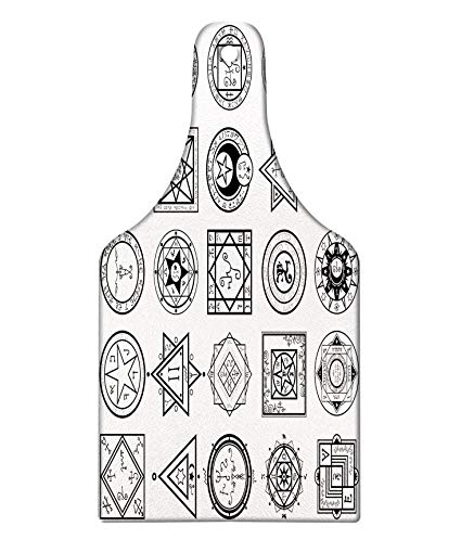 425x509 lunarable occult cutting board, collection of square - Cutting Board Drawing