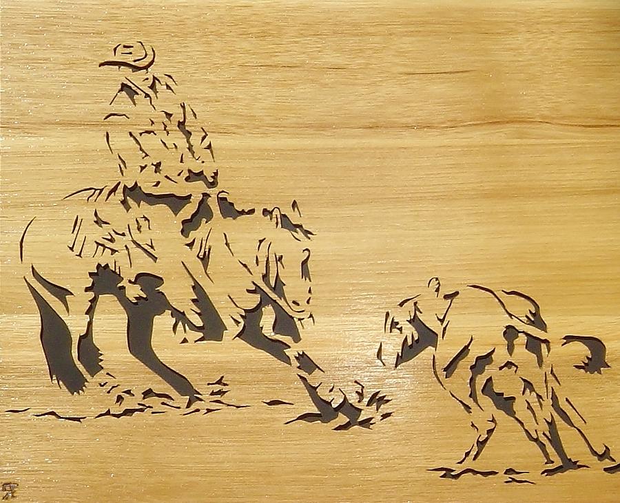 900x731 Cutting Horse Sculpture - Cutting Horse Drawings